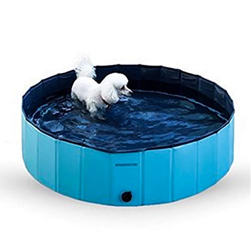 Petyoung Piscina Plegable Baño para Mascotas Piscina para el baño Piscina de baño Plegable para Perros Gatos Niños (Color : M-Blue)