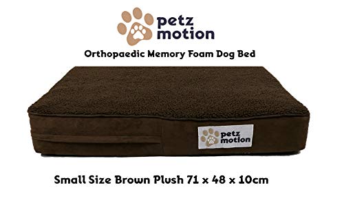 Petzmotion Colchón ortopédico de Espuma viscoelástica para Perro, Forro Impermeable, Funda Lavable, Ideal para Artritis de Mascotas, displasia de Cadera, etc.