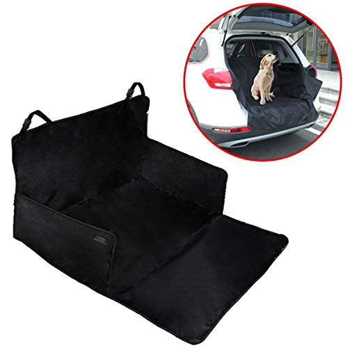 Petzmotion Protector de Maletero para Maletero de Coche con Parachoques y Solapas Laterales, Antideslizante, Impermeable, para Perros y Gatos, Apto para Coches de Bienes raíces, Hatchback, SUV