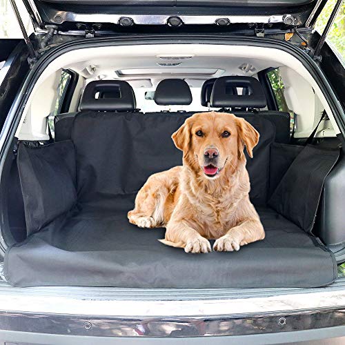 Petzmotion Protector de Maletero para Maletero de Coche con Parachoques y Solapas Laterales, Antideslizante, Impermeable, para Perros y Gatos, Apto para Coches de Bienes raíces, Hatchback, SUV