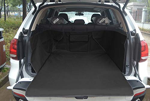 Petzmotion Protector de Maletero para Maletero de Coche con Parachoques y Solapas Laterales, Antideslizante, Impermeable, para Perros y Gatos, Apto para Coches de Bienes raíces, Hatchback, SUV