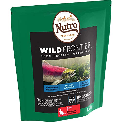 Pienso Gato Adulto Salmón y Pescado Blanco 1,5kg Wild Frontier Nutro