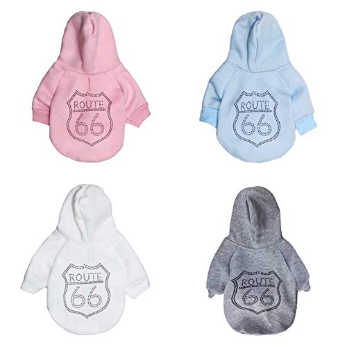 PONNMQ Espesar la Ropa para Perros Winter Puppy Dog Costume Moda para Mascotas Ropa para Perros pequeños y medianos Sudadera con Capucha Warm Cat Dogs Costume York, 12, L