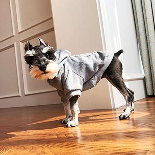 PONNMQ Espesar la Ropa para Perros Winter Puppy Dog Costume Moda para Mascotas Ropa para Perros pequeños y medianos Sudadera con Capucha Warm Cat Dogs Costume York, 12, L