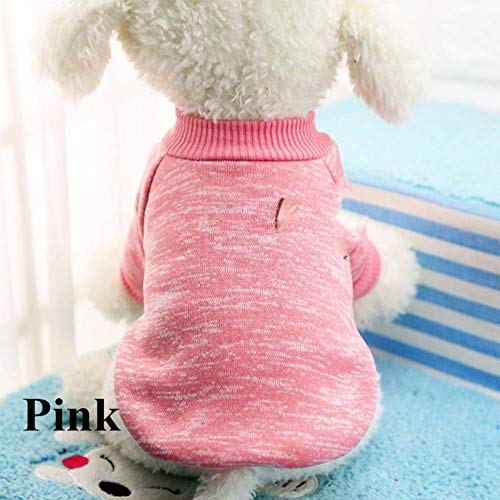 PONNMQ Ropa de Perro Caliente clásica Cachorro Ropa de Gato para Mascotas Suéter Chaqueta Abrigo Moda de Invierno Suave para Perros pequeños Chihuahua XS-2XL, 3, L