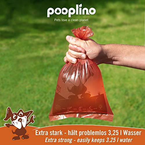 pooplino 360 Hunde-Kotbeutel de plástico Reciclado - Extra Grande, Extra Firme y auslaufsicher - la Alternativa ecológica a biodegradables Bio-Gassibeuteln