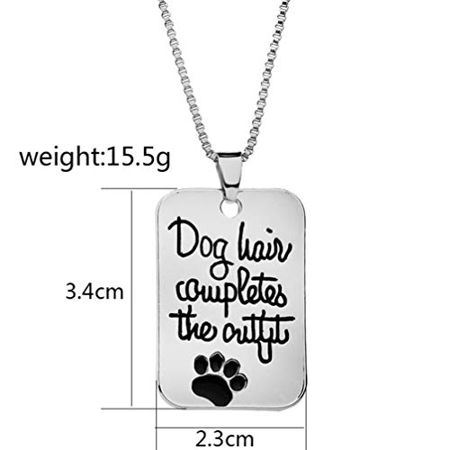 POPETPOP 2 Piezas Carta Colgante para Mascotas Collar de Joyería Grabado Atractivo Accesorios de Foto Regalo de Perro de Cadena de Aleación para Perro Cachorro Mujeres Niñas