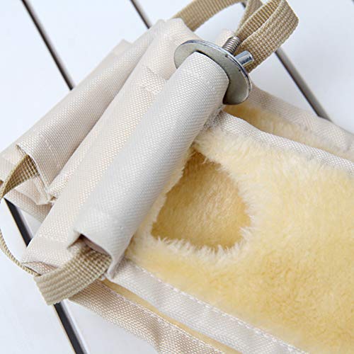 POPETPOP Casa de Cama Colgante para Hamster Multicapa, Peluche Hamaca para Pequeños Animales, Nido de Acogedor para Hamster Chinchilla Gerbil (Amarillo)