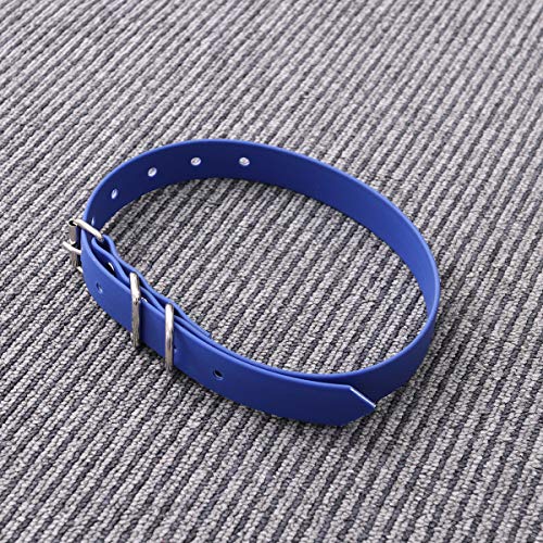 POPETPOP Collar Impermeable de PVC Azul para Mascotas Cachorro Perro Pequeños y Grande