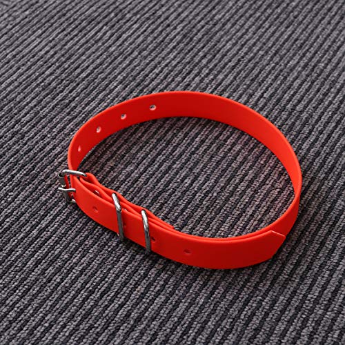 POPETPOP Collar Impermeable de PVC Naranja para Mascotas Cachorro Perro Pequeños y Grande