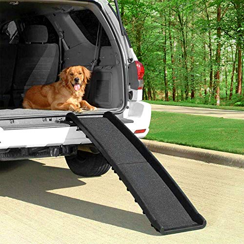 PrimeMatik - Rampa Plegable para Perros y Mascotas 156x40 cm. Pasarela Antideslizante para Coche y Ventanas