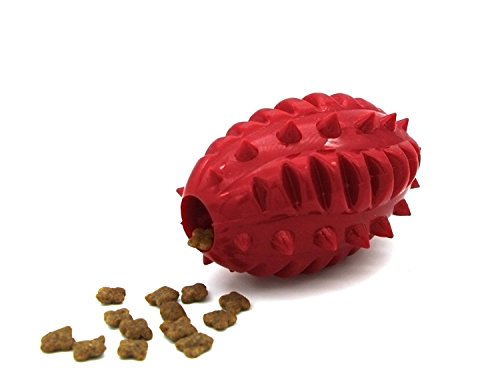 Pro Goleem Juguete de Goma para Masticar, Huevo de Dinosaurio Indestructible para Cachorros, Perros pequeños y medianos, Rojo