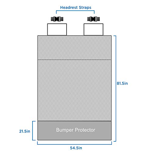 Protector de gran tamaño (adaptación universal) para cubrir maletero de todoterrenos y automóviles, con material impermeable, respaldo antideslizante y protector de parachoques adicional