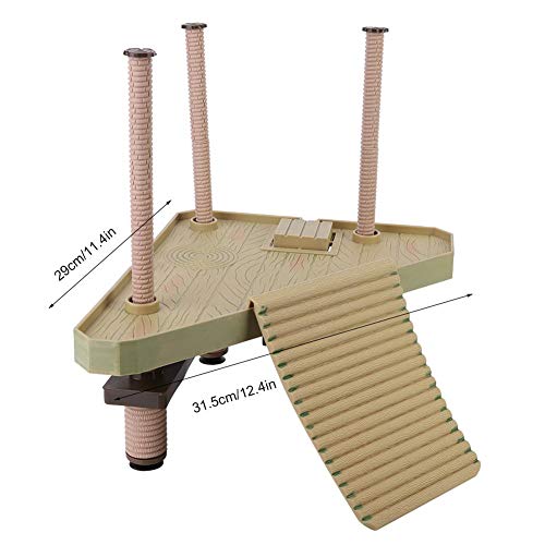 Pssopp Turtle Pier Plataforma Flotante para Tortuga para Reptiles con Escalera de rampa para Acuario o pecera, decoración para pequeños Reptiles Tortugas