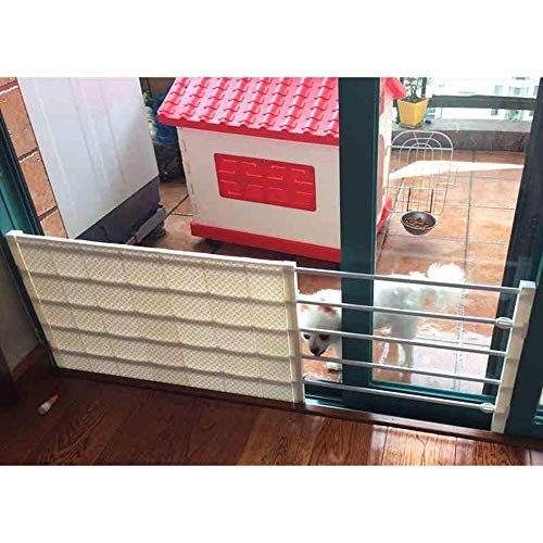 Puerta ajustable para mascotas Valla para perros Puerta de seguridad para bebés Puerta aislante para mascotas Barrera interior para gatos pequeños Organizador de armario,Marrón,Width24cm