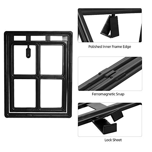 Puertas para Perros Gatos Puerta De Perro con Cerradura Puerta De Gato para Mascota para Pantalla Entrada De Mascota Puerta De Perro Puerta De Aleta De Gato Puerta De Seguridad L Negro