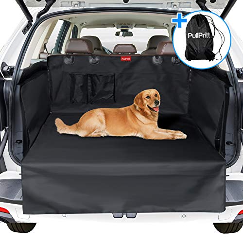 PullPritt Protector Maletero del Coche para Perros, Impermeable Antideslizante Protector Funda de Maletero de Coche Alfombrilla con Protección Lateral para Universal Auto SUV Trucks 185 x 105 x 36 cm