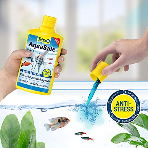 Purificador de agua AquaSafe de Tetra Aquasafe, para acuarios, neutraliza las sustancias del agua, diferentes tamaños