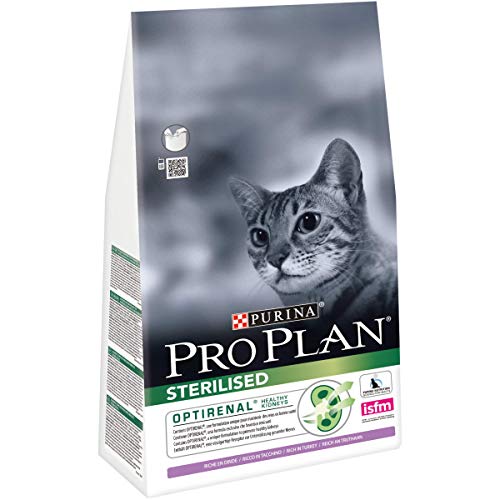 PURINA Pro Plan Comida Seco para Gato Esterilizado con Optirenal, Sabor Pavo - 1.5 Kg