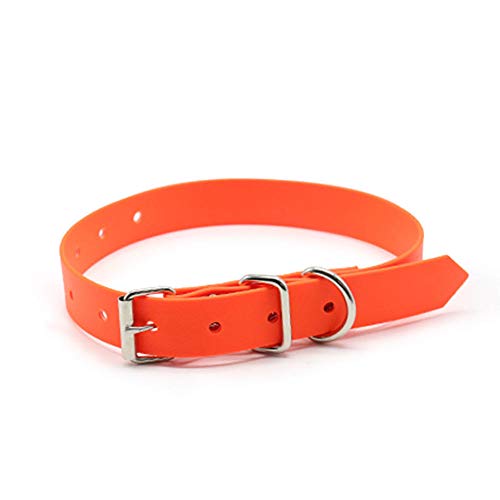 qianger Collar De Perro Ajustable Hecho De PVC Blando, Resistente Al Agua Y Duradero, Color SóLido Adecuado para Perros Medianos/Grandes-Amarillo_M （2.5 * 50Cm）