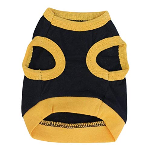 QIEZI Pequeña Mediana Grande Mascotas Perro Mascota Chaleco De Las Camisetas Sin Mangas del Perro ClothesVest (Color : Yellow, Size : XS)