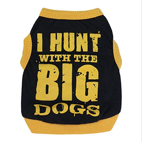 QIEZI Pequeña Mediana Grande Mascotas Perro Mascota Chaleco De Las Camisetas Sin Mangas del Perro ClothesVest (Color : Yellow, Size : XS)