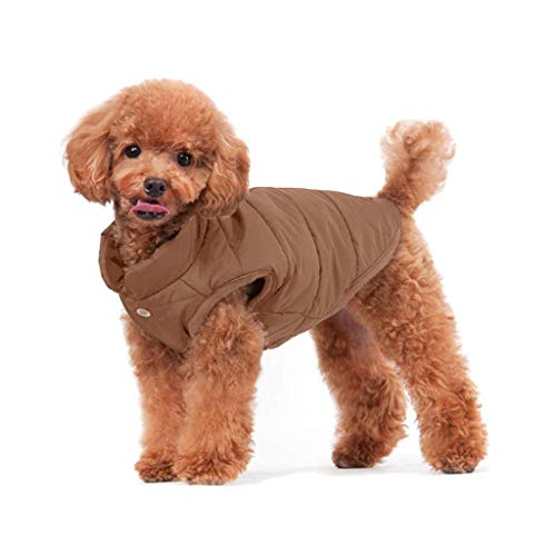 QSEVEN 2 Capas de Forro Polar Cálido Súper Cálido Perro Chaqueta para el Clima frío del Invierno, Extra Suave Perrito Chaleco a Prueba de Viento Perrito Abrigo