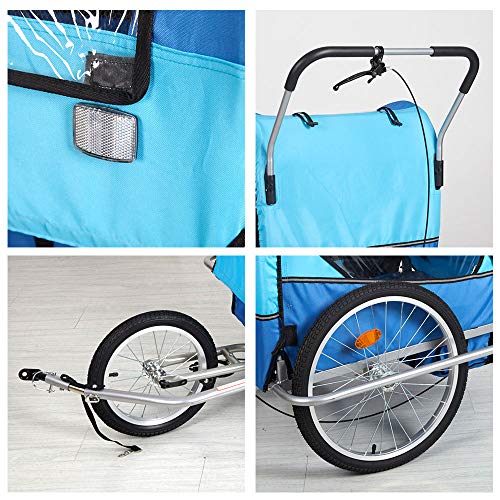 Remolque Perro Cochecito del Animal Doméstico para Bicicleta Grande del Basculador Cochecito Perro del Gato del Perro De Bicicletas con Suspensión Carrier Cochecito del Animal Doméstico,Amarillo