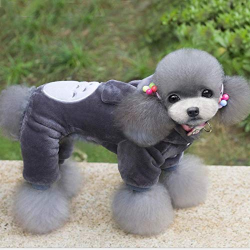 Ropa De Otoño E Invierno, Además De Ropa Gruesa De Terciopelo Para Perros, Ropa Para Mascotas, Ropa Para Perros De Cuatro Patas, Abrigo De Transformación De Chinchilla Gruesa De Oso De Peluche-L