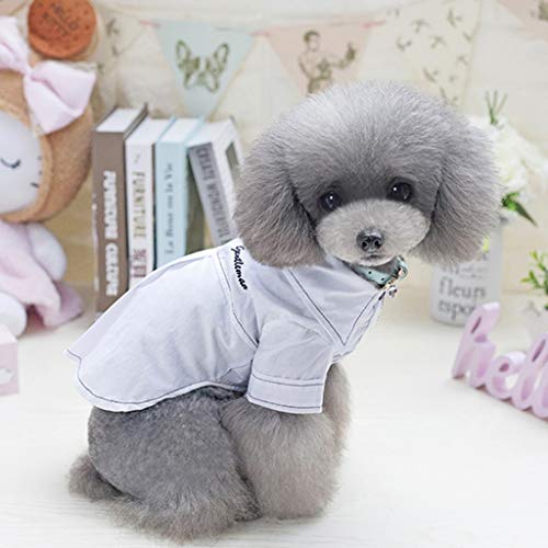 Ropa de Verano para Mascotas, Camisa de Algodón de Gatos Perros, Disfraces de Suave Transpirable Ligero Confortable, Camisas de Manga Corta de Color SóLido, Negro, Blanco, S-XXL