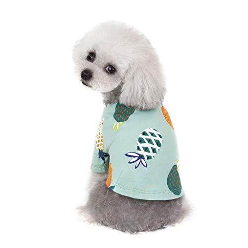 Ropa de Verano para Mascotas, Camiseta de Estampados de PiñA, Lindo Vestido para Perro y Gato, Vestido Princesa, para Pequeños y Medianos Yorkshire Chihuahua