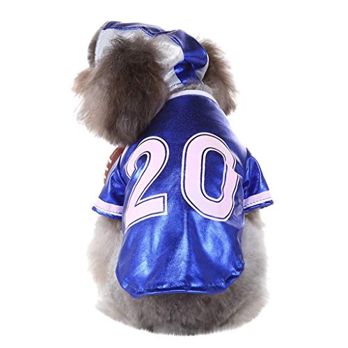 Ropa para Mascotas, Mascota Gato Perro Camisas Estampadas con Sombrero 2020 Copa Mundial de FúTbol Cheerleading Cosplay Disfraz Sport Set para Perro Pequeño Verano Invierno