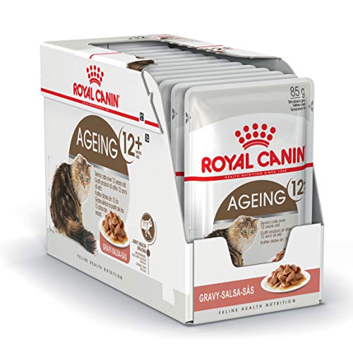 ROYAL CANIN Ageing +12 Comida para Gatos - Paquete de 12 x 85 gr - Total: 1020 gr