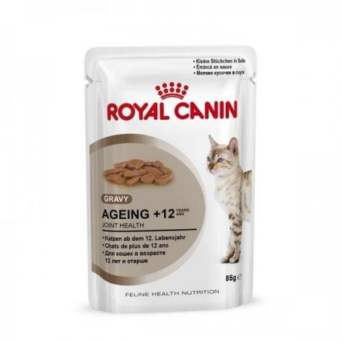 Royal Canin Health Nutrition Ageing + 12 - Bolsa de comida fresca (12 x 85 g, para gatos y gatos)