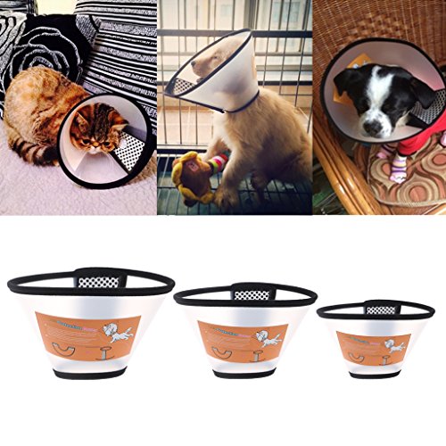 Rtengtunn Mascota Perro Gato Collar isabelino Protección de cicatrización de heridas Cono E-Collar - 5