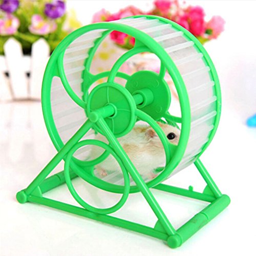 Rtengtunn Pet Jogging Hamster Ratón Ratones Pequeño Ejercicio de Juguete Running Spinner Sport Wheels