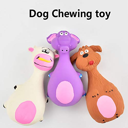 RTYUIIO Juguete De Perro De Goma Juguete De Cachorro De Látex Chirriante Funny Animal Sets Pet Juego Interactivo para Perros Pequeños para Perros Pequeños Medianos Y Grandes No Tóxico