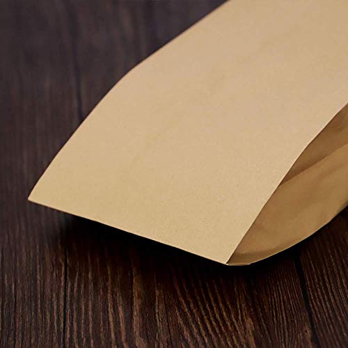 RUBY - 100 Kraft Bolsa de Papel marrón, Bolsas de Regalo/ Bolsas de Fiesta / Calendario de adviento/ Navidad/ Bodas/ Fiestas de cumpleaños/ mercados/ cafeterías (11cm x 20cm, 100 unids)