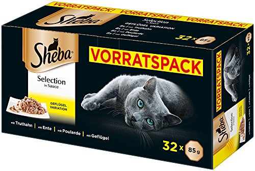 Saba Gato Forro Forro en húmedo, Selection en Sauce Aves Variation, 1er Pack (1 x 32 x 85 g)