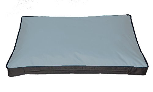 SAUERLAND Funda para cojín de Exterior para Perro, 120 x 80 cm, Gris (sin Relleno)