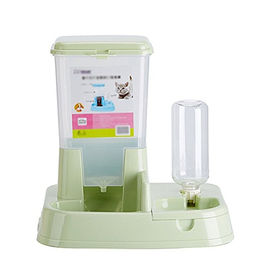 Scrox 1X 2 en 1 Dispensador automático de Alimentos para Perros y Gatos Combinación práctica Multifuncional de Alimentos y bebederos