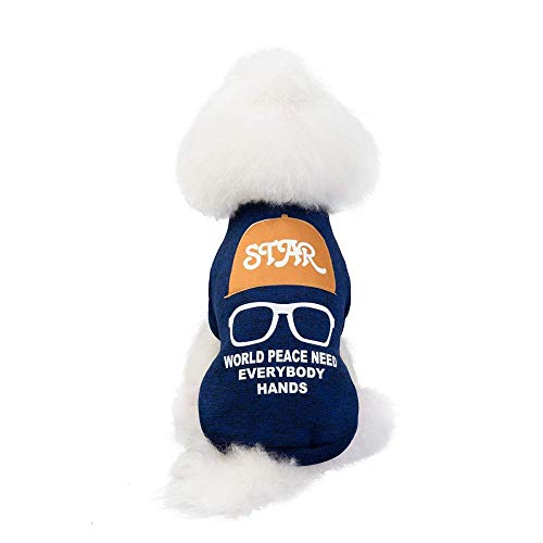 SDDSRTY Otoño E Invierno Abrigo Suéter para Perro Marca De Agua Chaqueta para Perro Camisa De Solapa Linda Ropa Abrigo Cálido para Perro Suéter Ropa,XS