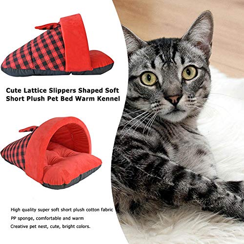 Seawang casita Termal Self-Heating Gatos, látex simpático Pantuflas con Forma de Suave de Peluche Corto Cama para Mascotas Warm Cat Kennel