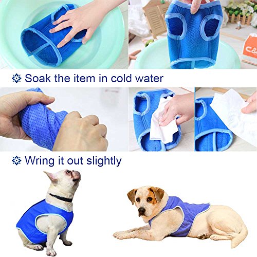 SELMAI - Chaleco de enfriamiento para perros pequeños, medianos y grandes, Chaleco de enfriamiento evaporativo Swamp Cooler en verano