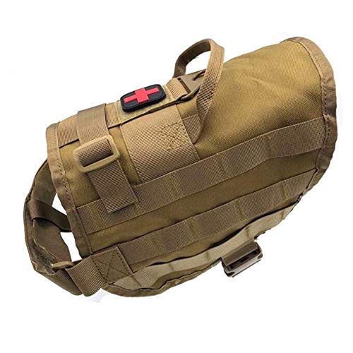 Servicio De Equipo Militar Arnés For Perros Ejército Entrenamiento De Combate De Perros Chaleco For Perros Arnés Táctico Ropa Carga De Carga Field (Color : Tan, Size : L)