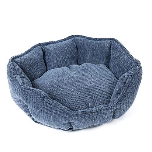 Sheep Shop - Cama para Perros Grandes para Casas de Perros Grandes y cálidos sofás perreras Redondas, Almohada para Perros Grandes, casa de Gato, Cama Suave, 2 Colores, 3 tamaños cojín Gris - M