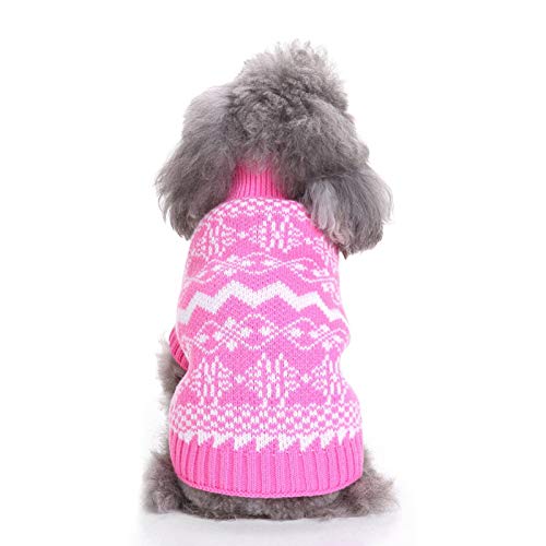 Shuda 1 pc Pull de Navidad para Animales domésticos Abrigo para Perros otoño Invierno Rosa Disfraces para Cachorro Grande Medio pequeño Perro (Black Friday Deals) -S 21 * 28 * 22 cm