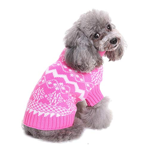 Shuda 1 pc Pull de Navidad para Animales domésticos Abrigo para Perros otoño Invierno Rosa Disfraces para Cachorro Grande Medio pequeño Perro (Black Friday Deals) -S 21 * 28 * 22 cm