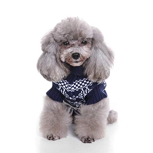 Shuda 1 pc Pull de Navidad para Animales domésticos Pull Perro otoño Invierno Azul Disfraces para Cachorro Grande Medio pequeño Perro (Black Friday Deals) -XL 34 * 42 * 36 cm