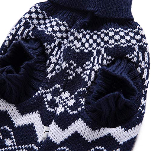 Shuda 1 pc Pull de Navidad para Animales domésticos Pull Perro otoño Invierno Azul Disfraces para Cachorro Grande Medio pequeño Perro (Black Friday Deals) -XL 34 * 42 * 36 cm